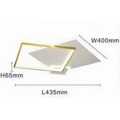 PLAFONIERA LED 46WATT QUADRATO ORO MODERNO LAMPADARIO SOFFITTO LUCE BIANCO 71486