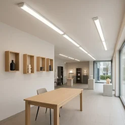 PLAFONIERA LINEARE LED SLIM 72W 150CM TECNOLOGIA CCT SWITCH ALTA LUMINOSITÀ IP20 PF-150-3C