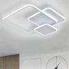 PLAFONIERA LUCE FREDDA LED QUADRATA 50W LAMPADARIO SOFFITTO BIANCO MODERNO 50064