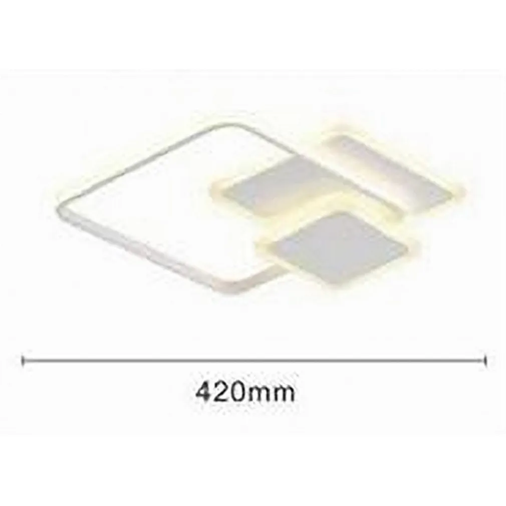 PLAFONIERA LUCE FREDDA LED QUADRATA 50W LAMPADARIO SOFFITTO BIANCO MODERNO 50064