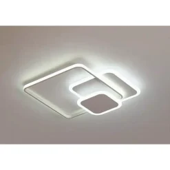 PLAFONIERA LUCE FREDDA LED QUADRATA 50W LAMPADARIO SOFFITTO BIANCO MODERNO 50064