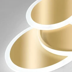 PLAFONIERA LUCE FREDDA LED CERCHI 38 W LAMPADARIO DA SOFFITTO ORO MODERNO 50040