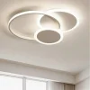 PLAFONIERA LUCE NATURALE LED CERCHI 38W LAMPADARIO SOFFITTO BIANCO MODERNO 50019