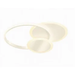 PLAFONIERA LUCE NATURALE LED CERCHI 38W LAMPADARIO SOFFITTO BIANCO MODERNO 50019