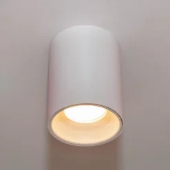 PLAFONIERA MODERNA FARETTO CILINDRO ESTERNO DA SOFFITTO ATTACCO GU10 LUCE 230V