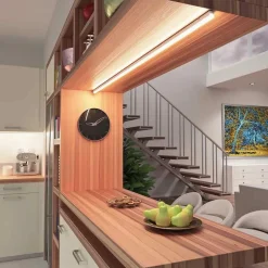 PLAFONIERA NEON SOTTOPENSILE LED TRASPARENTE TUBO 30 CM 5 WATT REGLETTE T5-30T