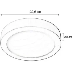 PLAFONIERA PANNELLO LED 18 WATT ROTONDO CCT TRE COLORAZIONE DI LUCE P225B-T3C