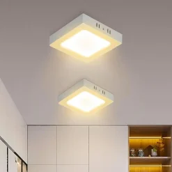 PLAFONIERA PANNELLO LED 24 WATT QUADRATO CCT TRE COLORAZIONE DI LUCE P300B-Q3C