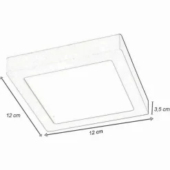 PLAFONIERA PANNELLO LED QUADRATO 6 WATT CCT TRE COLORAZIONE DI LUCE P120B-Q3C