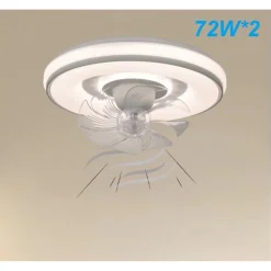 PLAFONIERA SOFFITTO CON VENTOLA LAMPADA VENTILATORE LUCE LED 3200K-6500K IP20 33245