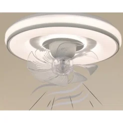 PLAFONIERA SOFFITTO CON VENTOLA LAMPADA VENTILATORE LUCE LED 3200K-6500K IP20 33245