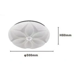 PLAFONIERA SOFFITTO LAMPADA LED DECORO FIORE 60W BIANCO LUCE FREDDA 6500K IP20 16744