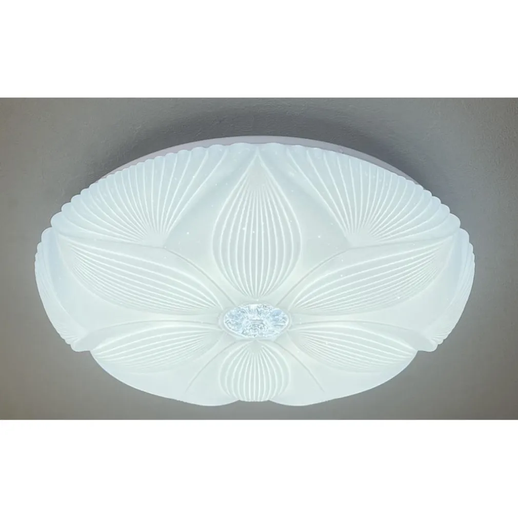 PLAFONIERA SOFFITTO LAMPADA LED DECORO FIORE 60W BIANCO LUCE FREDDA 6500K IP20 16744
