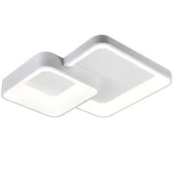 PLAFONIERA SOFFITTO LED 58W 2 QUADRATI LAMPADARIO CCT 3 COLORAZIONI 3000K A 6500K C59-3C