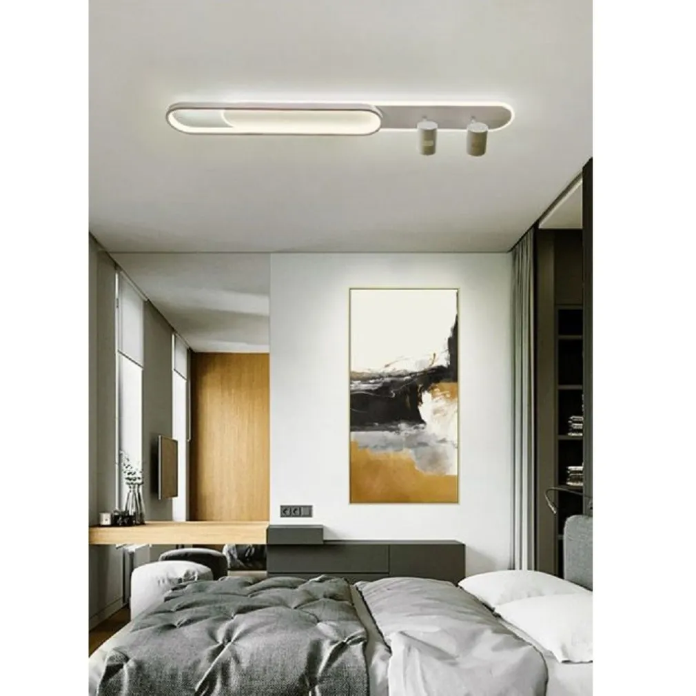 PLAFONIERA SOFFITTO LED 50W 2 FARETTI SPOT ORIENTABILI LUCE 6500K 4000K 3000K PN-22B