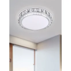 PLAFONIERA SOFFITTO 65W Ø50CM LED DESIGN A STRATI CRISTALLI ROTONDO LUCE FREDDA 48316