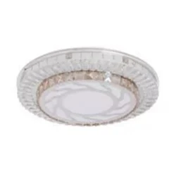 PLAFONIERA SOFFITTO 45W Ø40CM LED DESIGN A STRATI CRISTALLI VORTICE LUCE FREDDA 04067