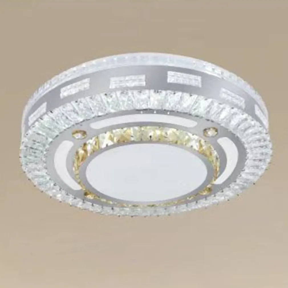 PLAFONIERA SOFFITTO 65W Ø50CM LED DESIGN TONDO A STRATI CON CRISTALLI LUCE FREDDA 17814