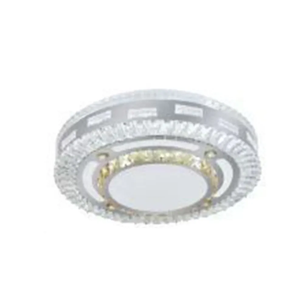 PLAFONIERA SOFFITTO 65W Ø50CM LED DESIGN TONDO A STRATI CON CRISTALLI LUCE FREDDA 17814