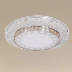 PLAFONIERA SOFFITTO 45W Ø40CM LED DESIGN A STRATI CRISTALLI CATENA LUCE FREDDA 03531