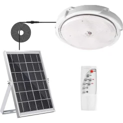 PLAFONIERA SOLARE LAMPADA SENSORE CREPUSCOLARE TONDA 60W DIMMERABILE TELECOMANDO