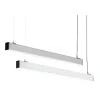 PLAFONIERA 40W 120CM CON CAVI SOSPENSIONE ALLUMINIO SILVER ILLUMINAZIONE LUCE 4000K 00657