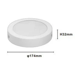 PLAFONIERE LED 12W LUCE 3000K-6500K TONDO SOFFITTO PARETE INTERRUTTORE 1320LM 00137