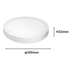 PLAFONIERE LED 24W LUCE 3000K-6500K TONDO SOFFITTO PARETE INTERRUTTORE 2640LM 00151