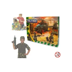 PLAYSET COSTRUZIONI MILITARI 160PZ DA ASSEMBLARE PERSONAGGI ELICOTTERO CON ARMI
