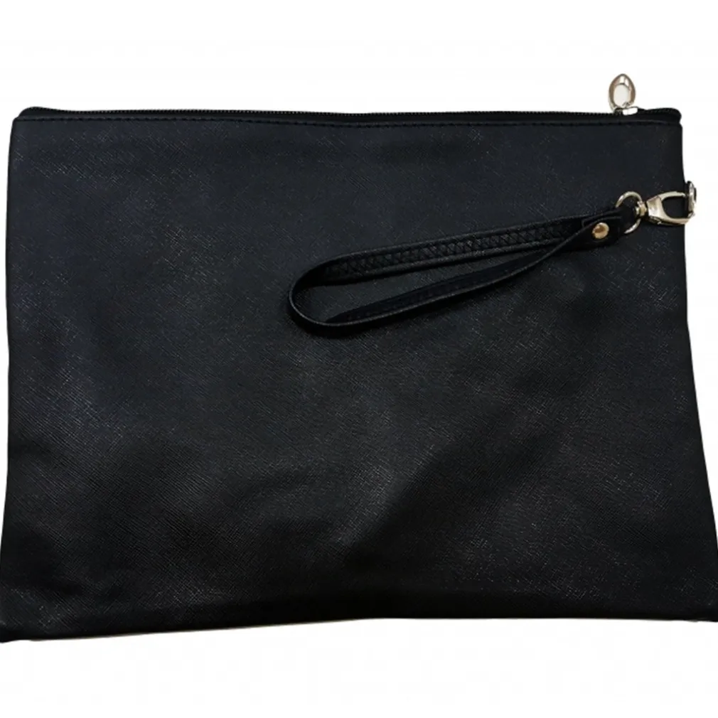 POCHETTE DONNA A MANO CON ZIP BORSELLO BEAUTY CASE BORSA POLIURETANO VINTAGE