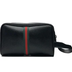 POCHETTE UOMO NERO BORSELLO BEAUTYCASE BORSA ECO PELLE PORTA DOCUMENTI OGGETTI