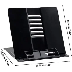 POGGIA LIBRI PIEGHEVOLE ESPOSITORE IN METALLO PORTA DOCUMENTI REGOLABILE LETTURA