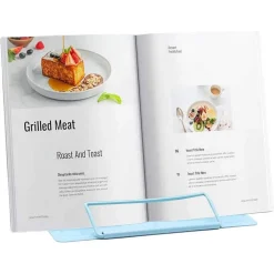 POGGIA LIBRI PIEGHEVOLE ESPOSITORE IN METALLO PORTA DOCUMENTI REGOLABILE LETTURA