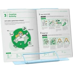 POGGIA LIBRI PIEGHEVOLE ESPOSITORE IN METALLO PORTA DOCUMENTI REGOLABILE LETTURA