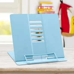 POGGIA LIBRI PIEGHEVOLE ESPOSITORE IN METALLO PORTA DOCUMENTI REGOLABILE LETTURA