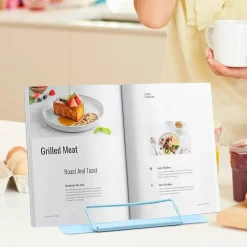 POGGIA LIBRI PIEGHEVOLE ESPOSITORE IN METALLO PORTA DOCUMENTI REGOLABILE LETTURA