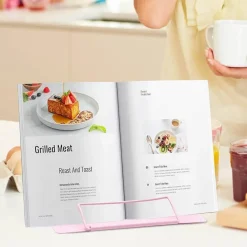 POGGIA LIBRI PIEGHEVOLE ESPOSITORE IN METALLO PORTA DOCUMENTI REGOLABILE LETTURA