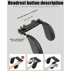 POGGIATESTA SEGGIOLINO AUTO SUPPORTO COLLO TESTA REGOLABILE CUSCINO BAMBINI ADULTI