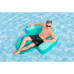POLTRONA DA PISCINA GONFIABILE GALLEGGIANTE COMFORT PLUSH DELUXE CON PORTABICCHIERE 43719