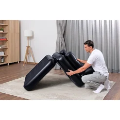 POLTRONA DIVANO GONFIABILE 4IN1 MULTI-MAX 191X97X64CM PIEGHEVOLE FLOCCATA 75114