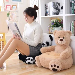 POLTRONA DIVANO PER BAMBINI SEDIA IN MORBIDO PELUCHE ANIMALE VARI SOGGETTI