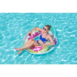 POLTRONA FASHION 118CM COLORI PASTELLO CON MANIGLIE PORTABICCHIERE PISCINA 43637