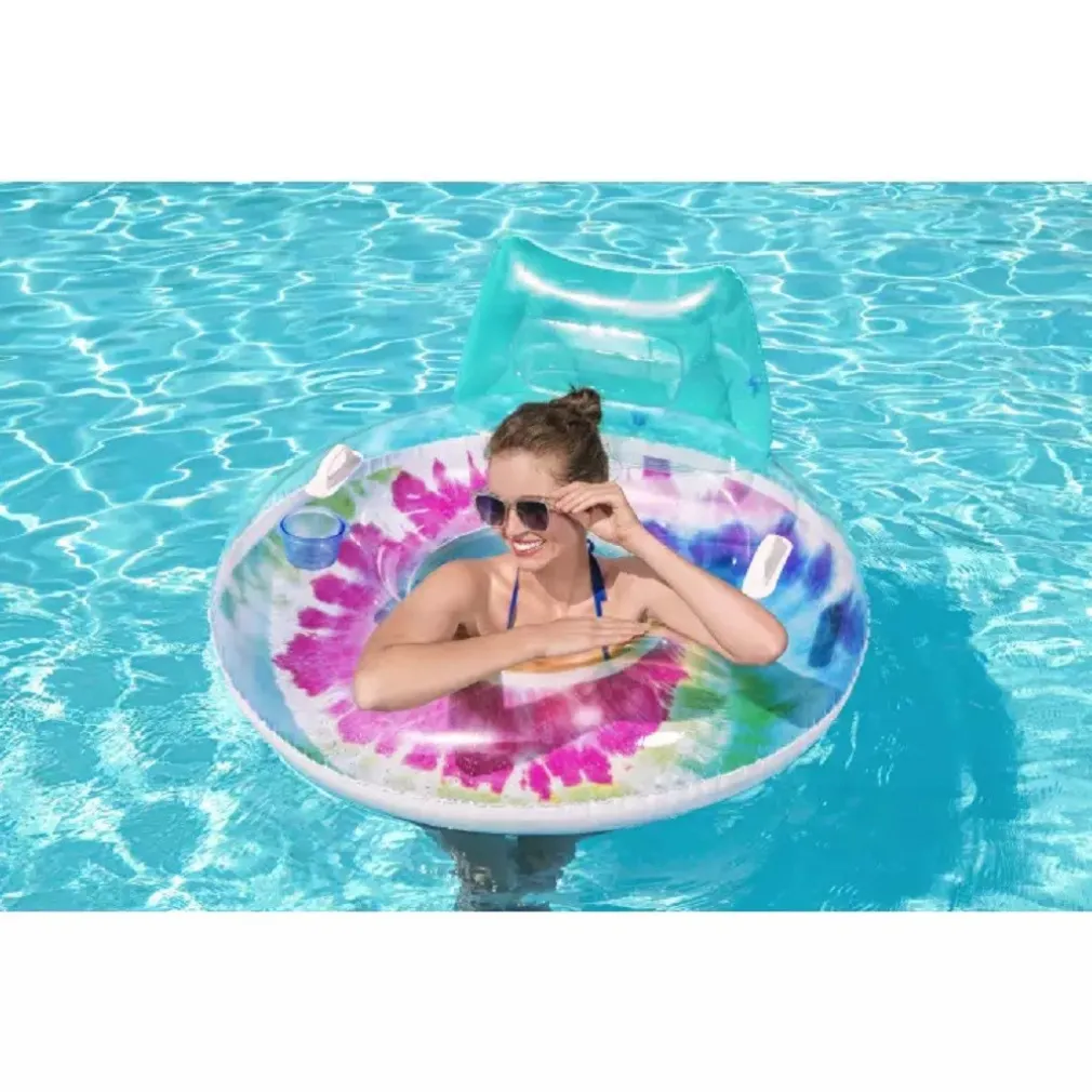 POLTRONA FASHION 118CM COLORI PASTELLO CON MANIGLIE PORTABICCHIERE PISCINA 43637