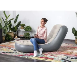 POLTRONA GONFIABILE CHAISE SPORT LOUNGER 165X84X79 CM SUPERFICIE FLOCCATA 75064