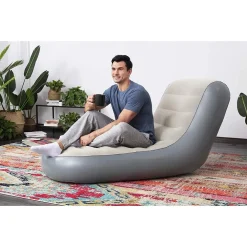 POLTRONA GONFIABILE CHAISE SPORT LOUNGER 165X84X79 CM SUPERFICIE FLOCCATA 75064