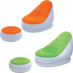 POLTRONA GONFIABILE CON POUF COMFORT CRUISER 121X100X86CM COLORI ASSORTITI 75053