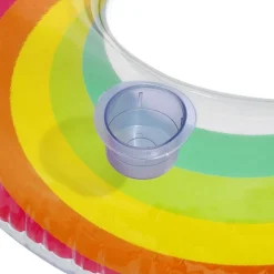 POLTRONA GONFIABILE DOPPIA RAINBOW DREAM 186X116 CM MANIGLIE PORTALATTINE 43648