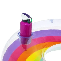 POLTRONA GONFIABILE DOPPIA RAINBOW DREAM 186X116 CM MANIGLIE PORTALATTINE 43648