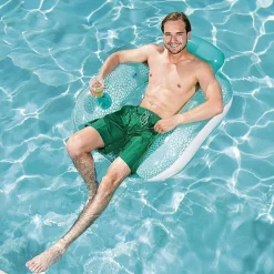 POLTRONA GONFIABILE FLIP-PILLOW LOUNGE 102X94CM CON PORTABICCHIERE PISCINA 43097