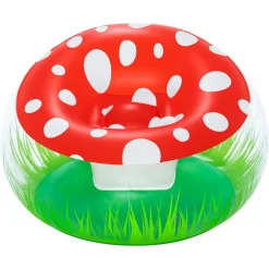 POLTRONA GONFIABILE PER BAMBINI MIGHTY MUSHROOM DESIGN FUNGO CON ERBA 112X112X66CM 75123